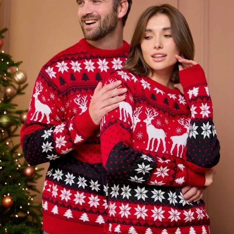 Mune | Christmas Sweater Cotton Blend with Festive Print - Unisex Winter Sweater