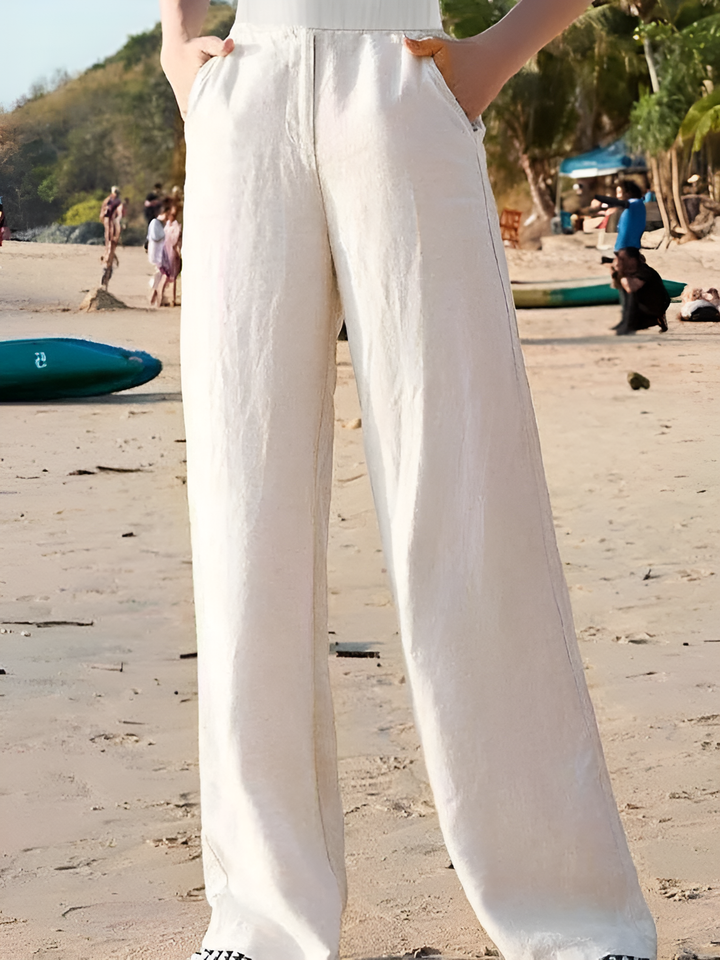 Mune Fashion | Women 100% Linen Wide Pants