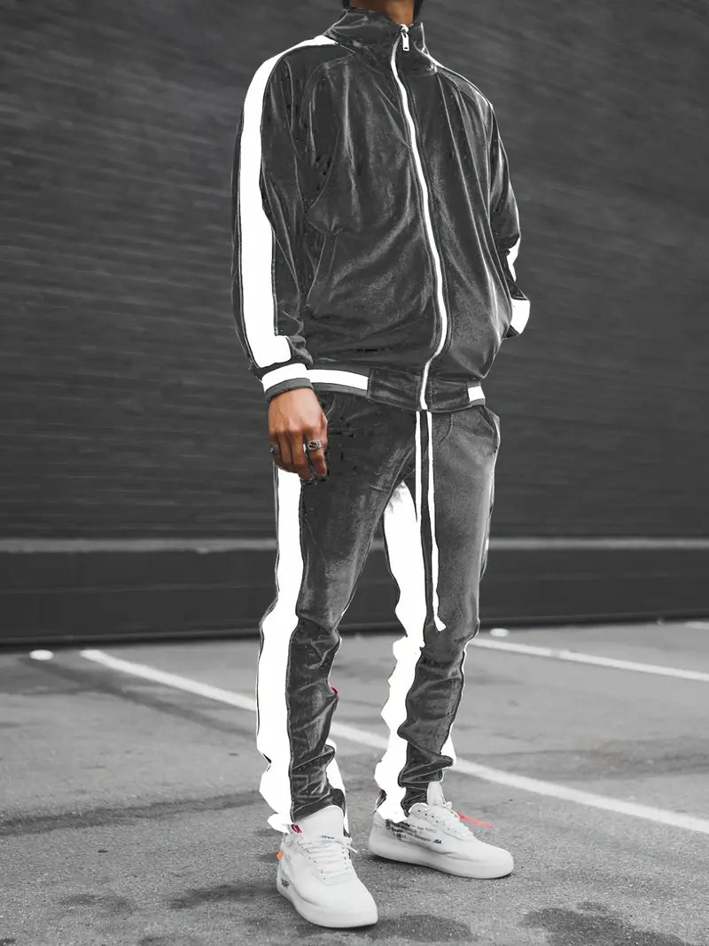 Mune | Classic Velvet Tracksuit with Full Zip for Men