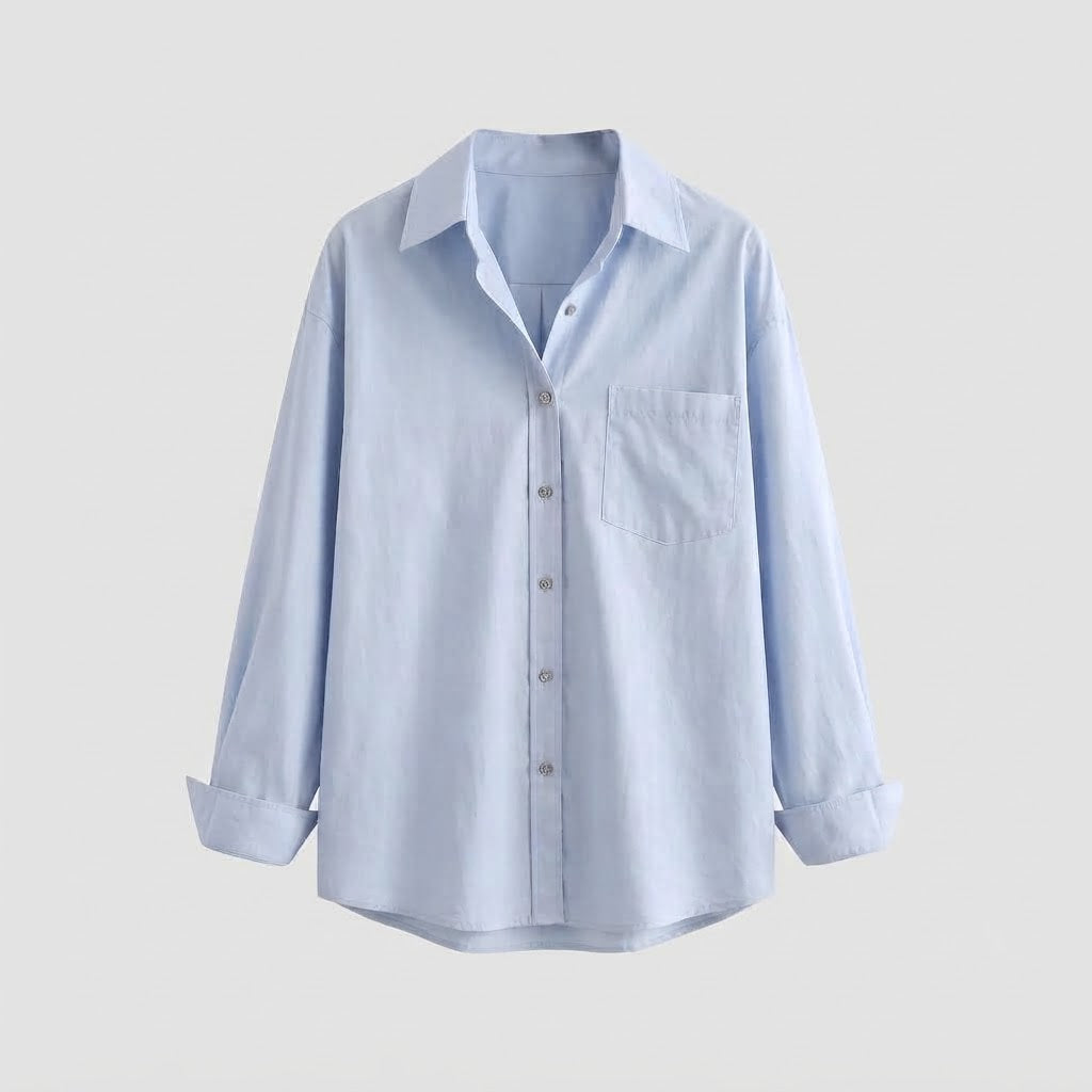 Women Loose Shirt with Boxy Oversized Silhouette and Soft Cotton Blend Mune Fashion