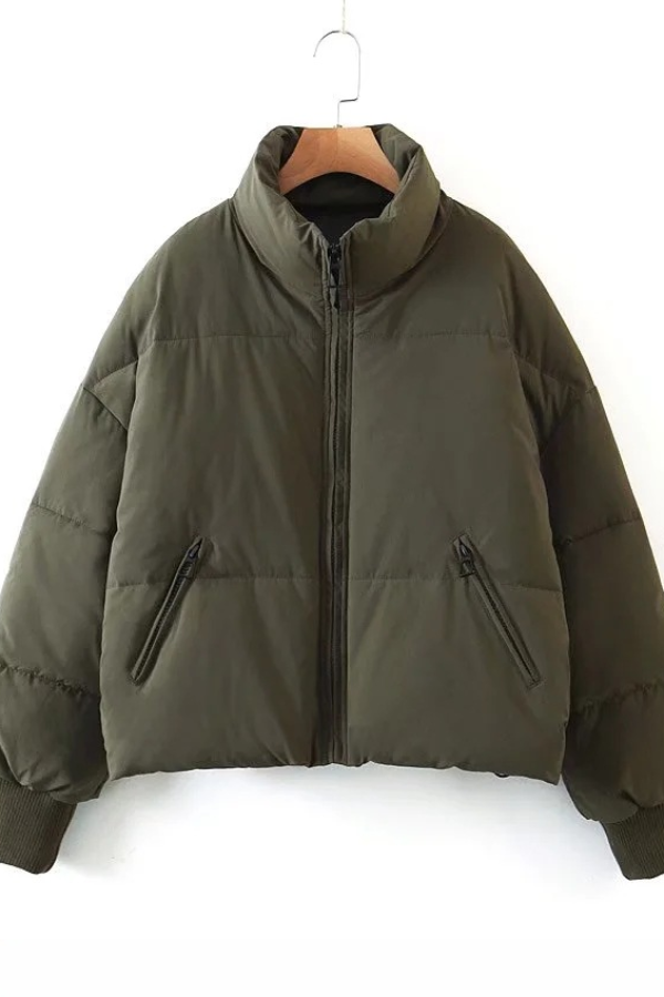 Mune | Collar Zipper Pocket Thick Warm Cotton Jacket