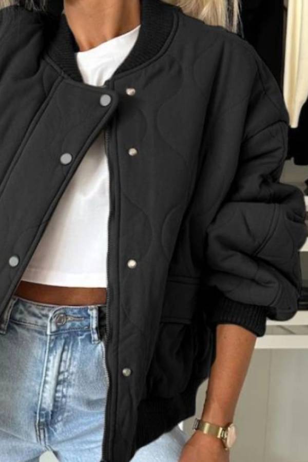 Mune | Collar Snap Down Long Sleeve Jacket