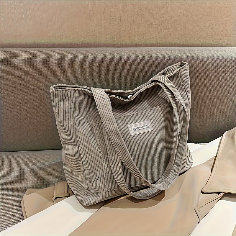 Mune | Elegant Women's Bag Made Of High-Quality Cord Fabric Vegan Leather