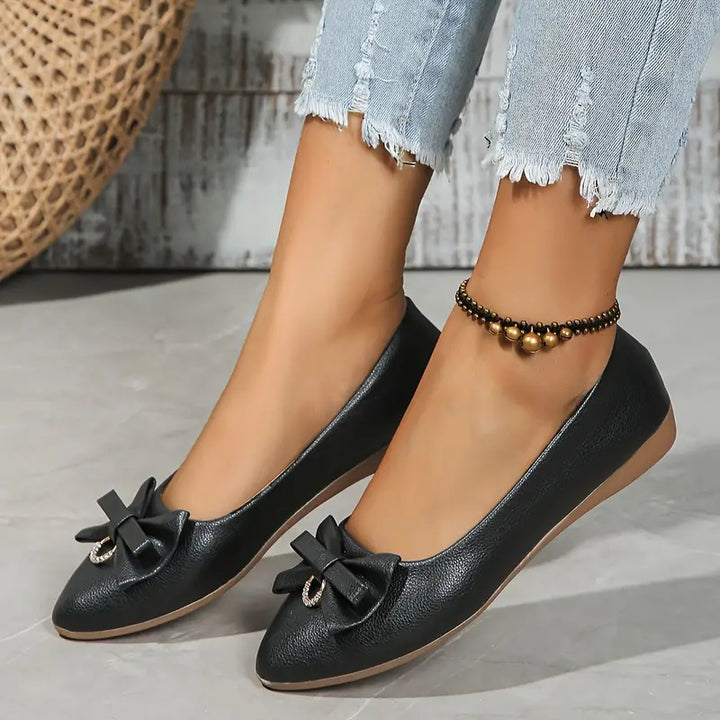 Mune Fashion | Women's Stylish Bow Doll Shoes Elegant