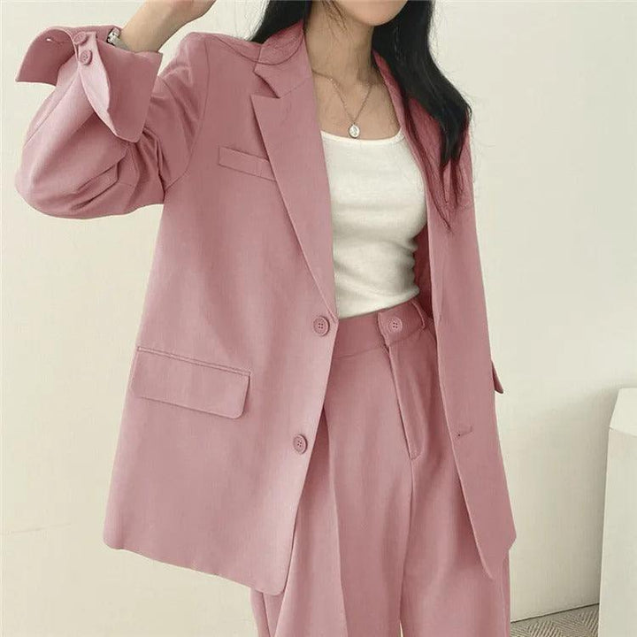 Women’s Tailored Suit Set with Long Blazer