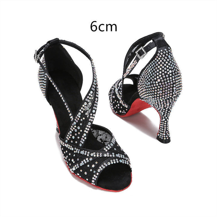 Mune Fashion | with Diamond Studded Latin Dance Shoes Women Adults