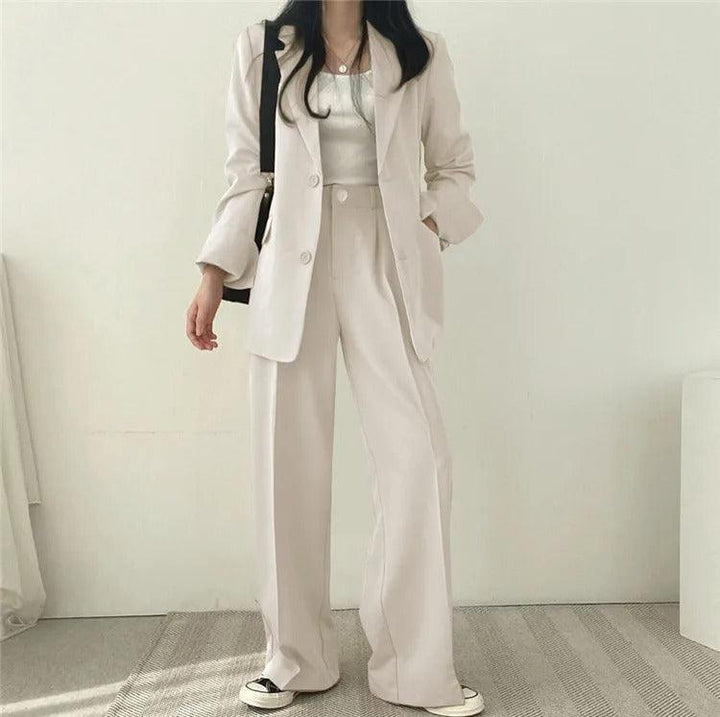 Women’s Tailored Suit Set with Long Blazer