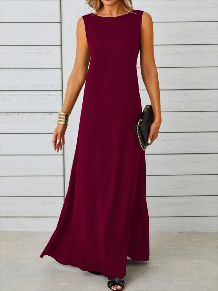 Mune Fashion | Elegant Jacquard Dress Without Sleeves