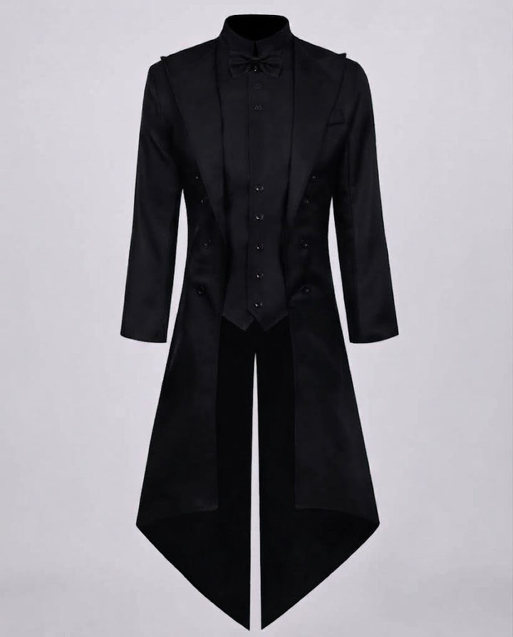 Men's tailcoat with high collar and elegant details Mune Fashion