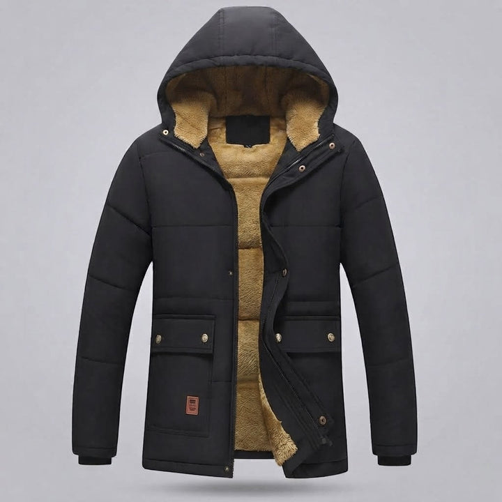 Men's hooded parka with all-over teddy fleece lining and thermal insulation Mune Fashion