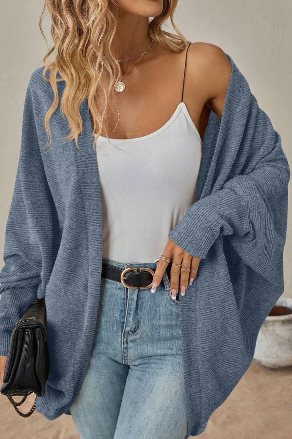Mune | Bat Sleeve Cardigan Loose Knit Jacket