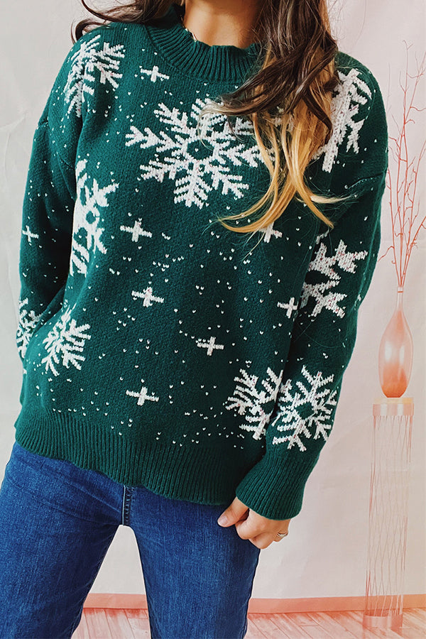 Mune | Christmas Pattern Knitted Round Neck Long Sleeve Sweater