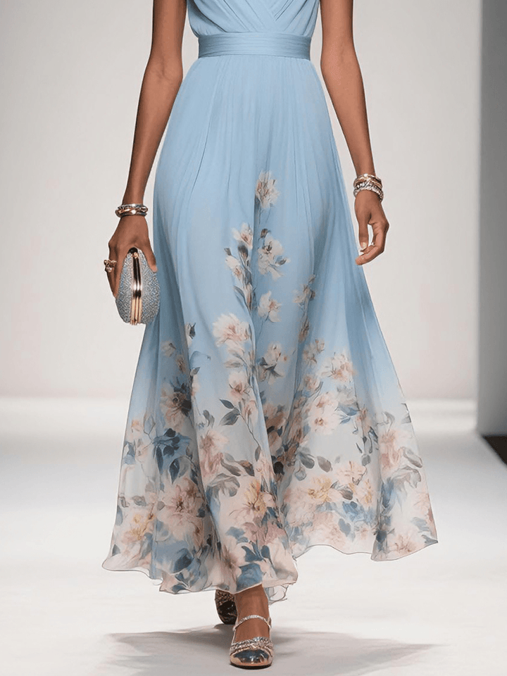 Women Floral Print Wedding Guest Dress