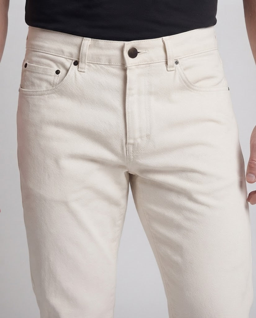 Men's Straight Cut Five-Pocket Fabric Pants with Light Stretch Mune Fashion