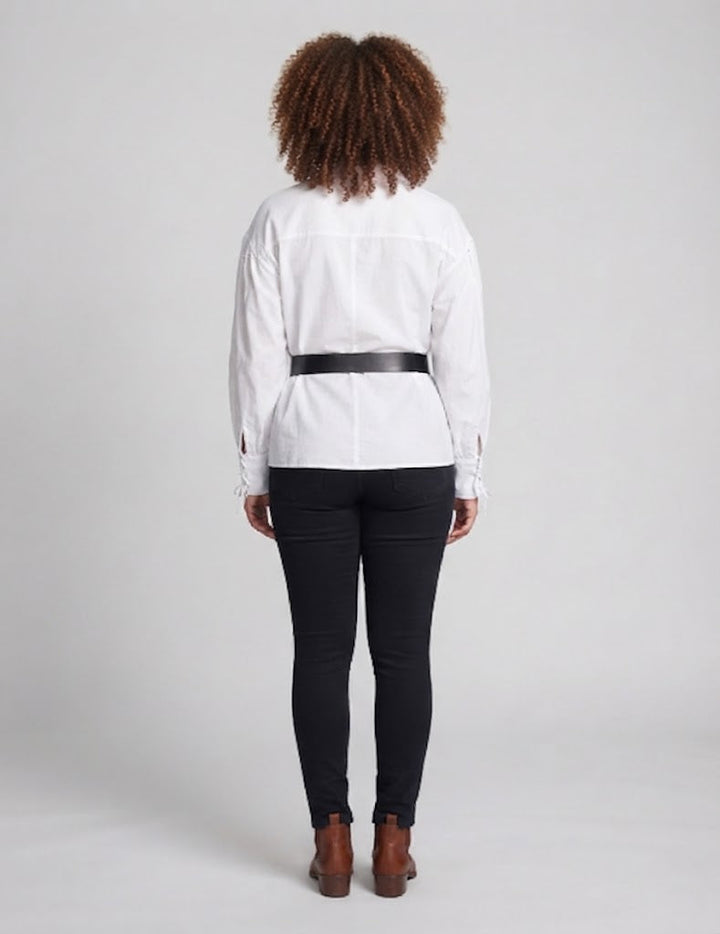 Women's Historical Leather Hip with Lacing and Belt Mune Fashion