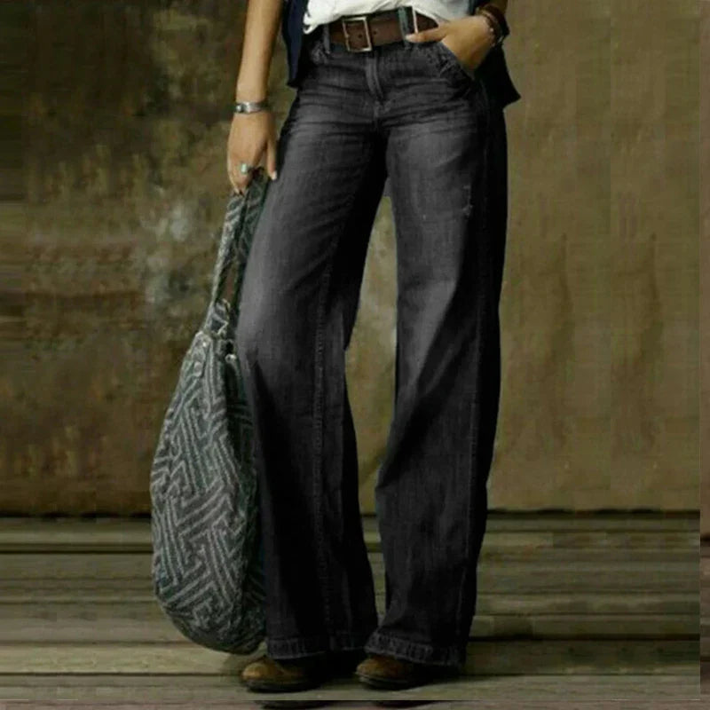 Mune Fashion | Vintage Wide Trousers Chic Jeans