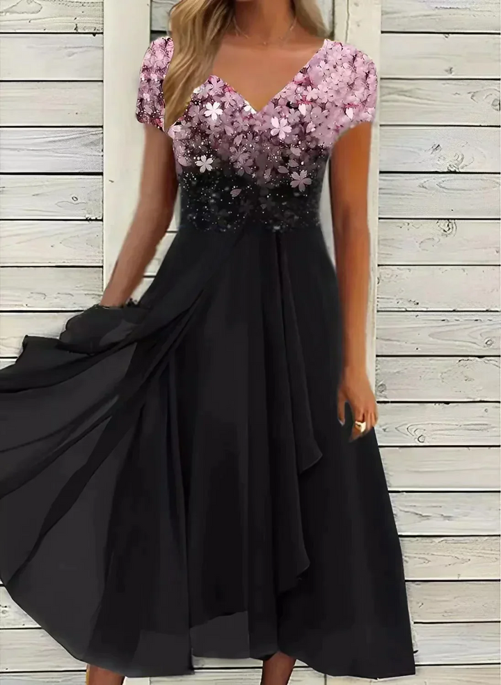 Mune Fashion | Women's Elegant V Neck Dress Evening Dress