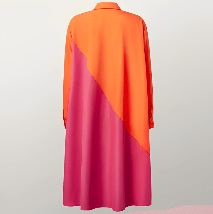 Stylish shirt dress with 3/4 sleeves
