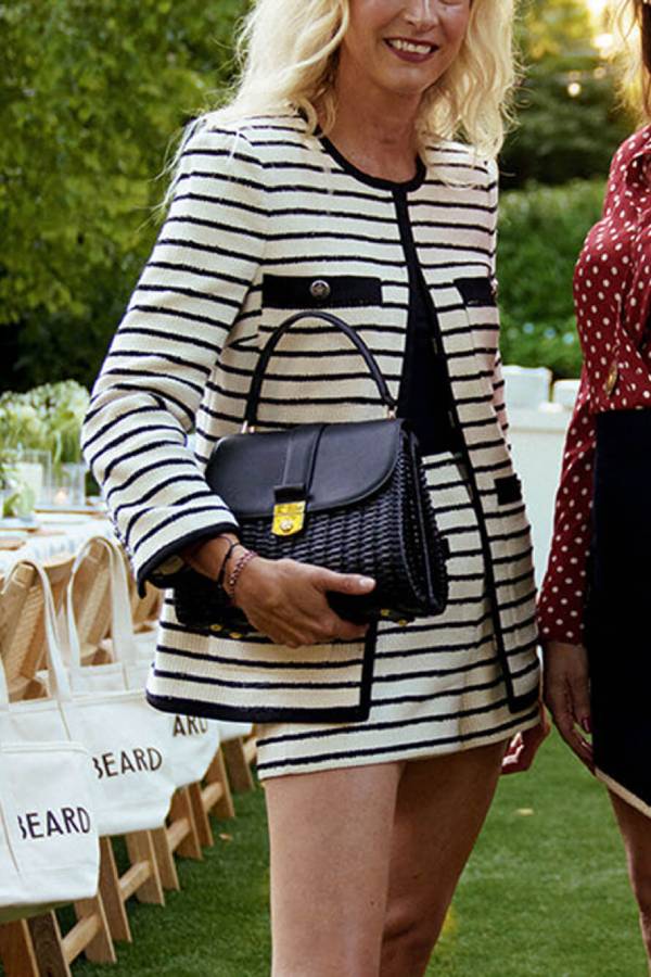 Mune | Striped Dickey Jacket In Ivory Black
