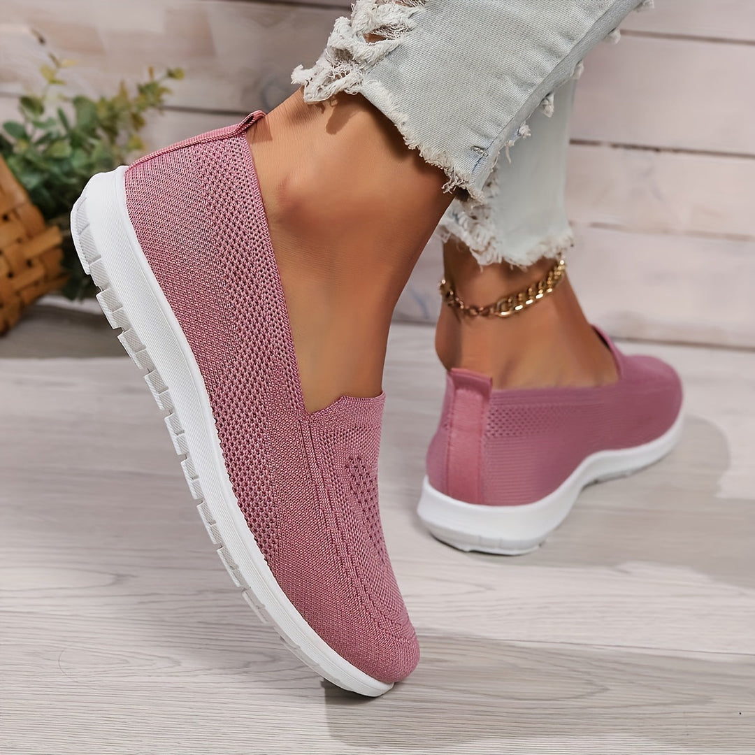 Mune Fashion | Solid Color Knitted Sneakers For Women