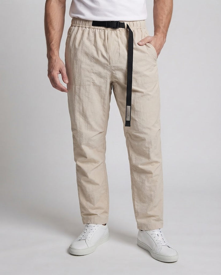 Men's Lightweight Technical Cargo Pants with Elastic Waistband and Belt Closure Mune Fashion