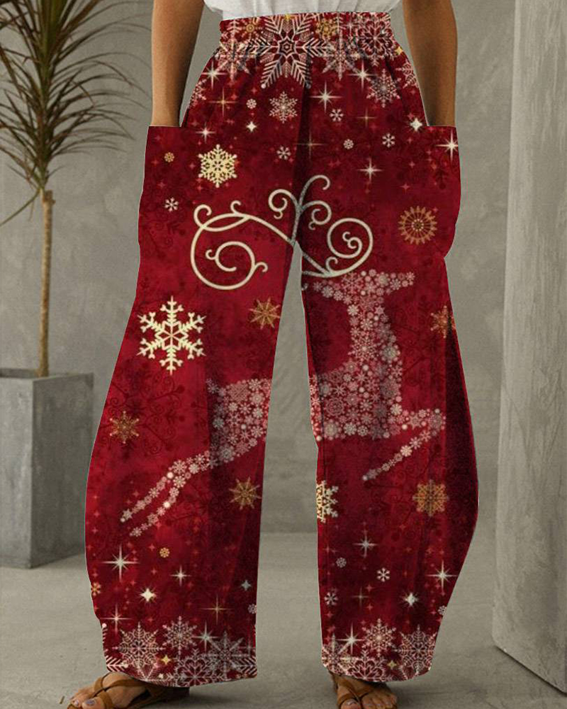 Mune | Christmas Print Leisure Pants