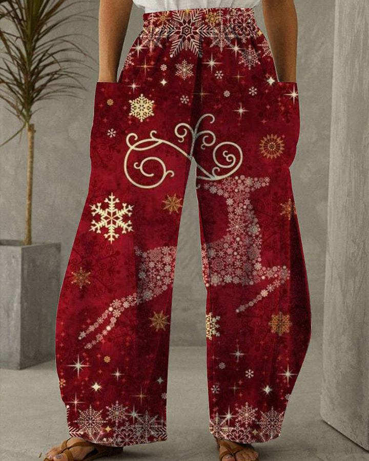 Mune | Christmas Print Leisure Pants