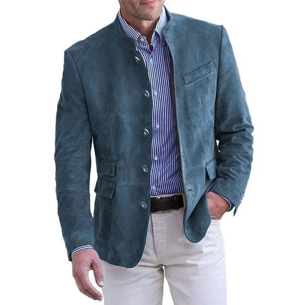 Classic jacket for men with button closure
