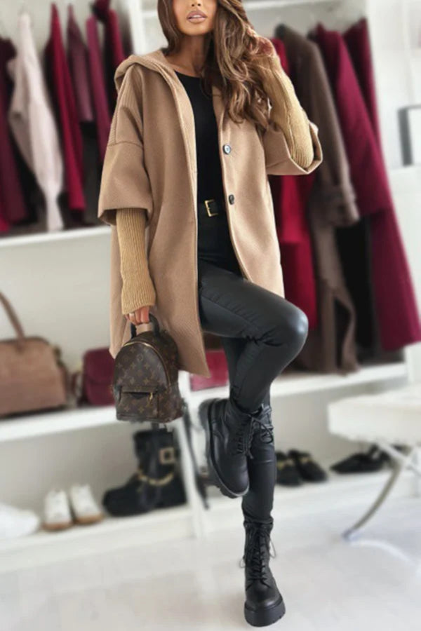 Mune | Color Loose Bag Hooded Jacket with Long Sleeves