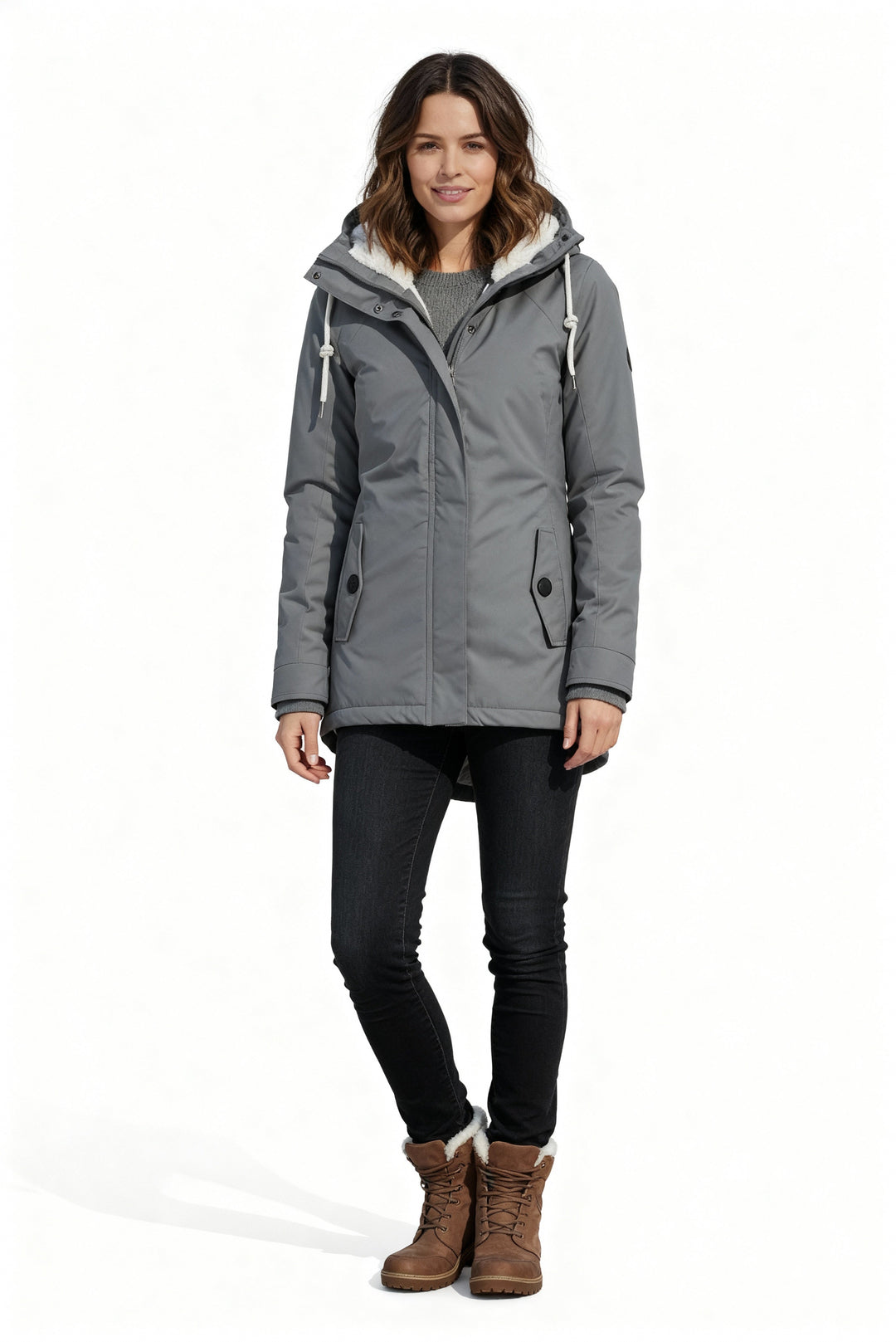 Mune | Long Winter Coat with Hood & Lining Waterproof Warm & Comfortable