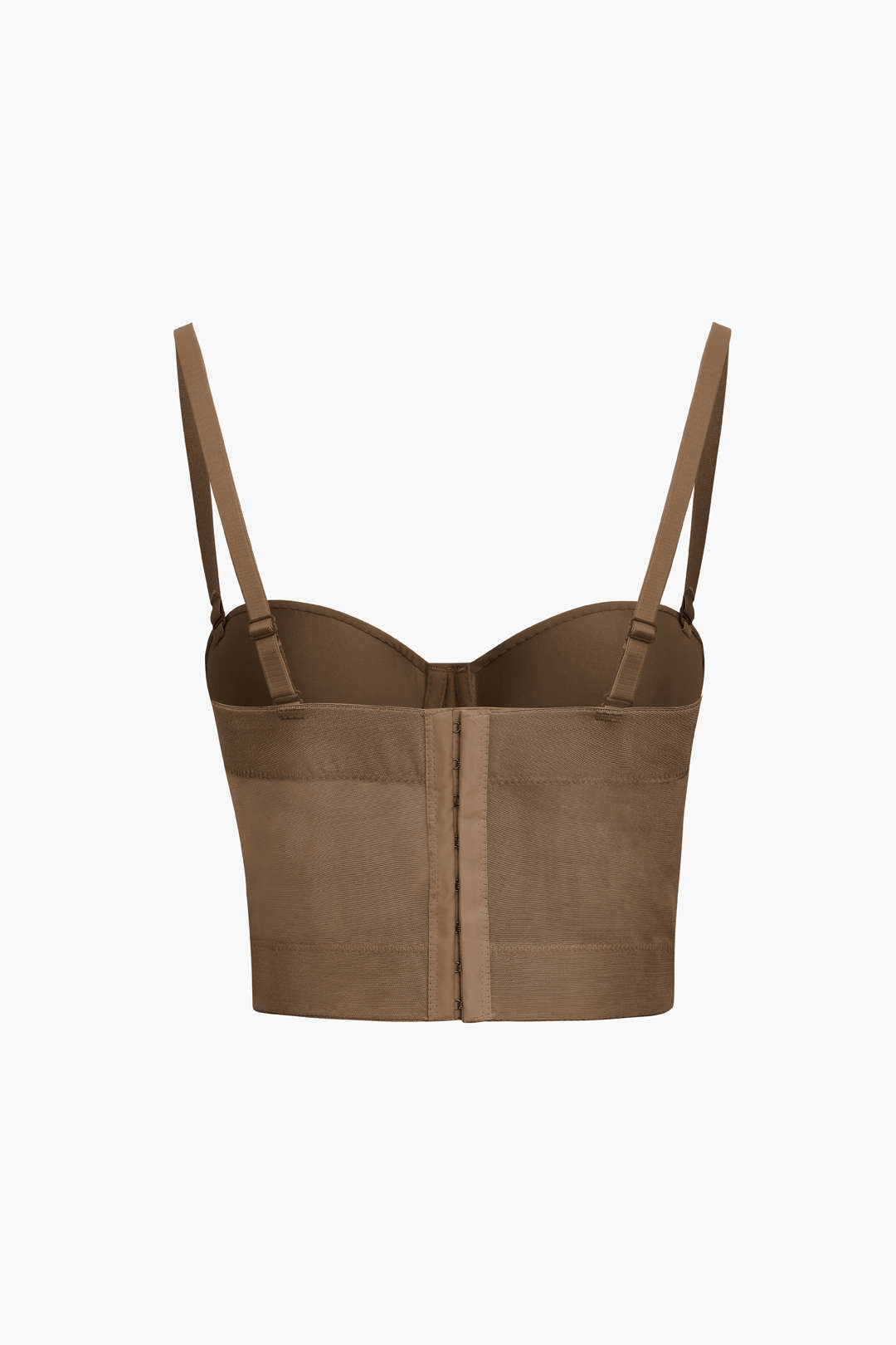 Bustier top made of mesh fabric with underwire