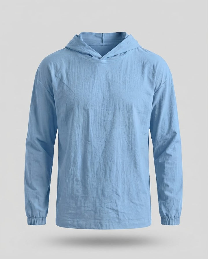 Men's Lightweight Hoodie made of Crinkle Functional Fabric with Elastic Cuffs Mune Fashion