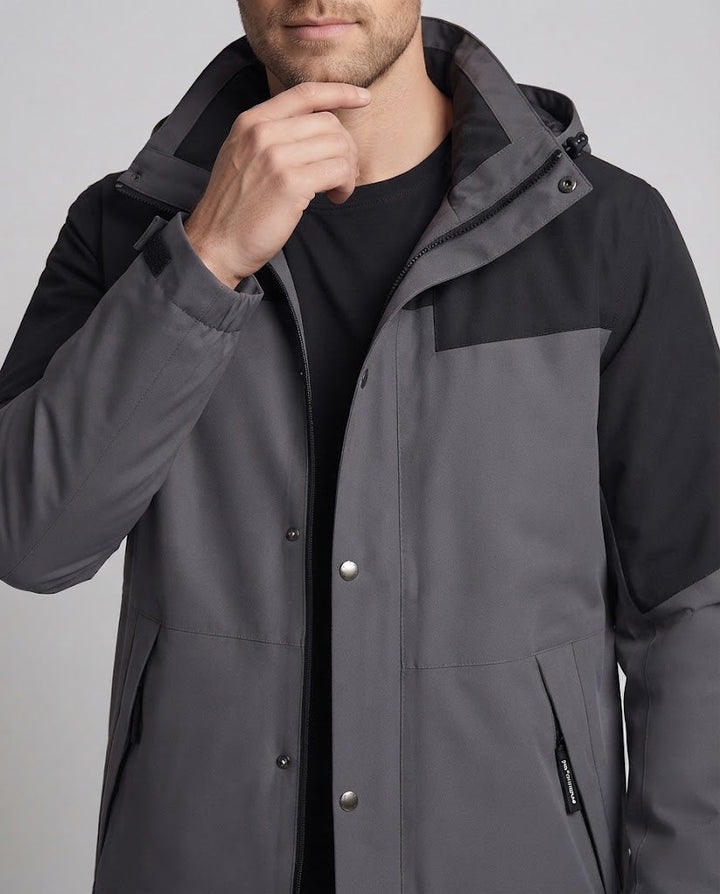 Men's two-in-one winter jacket with removable hood and quilted down inner jacket Mune Fashion
