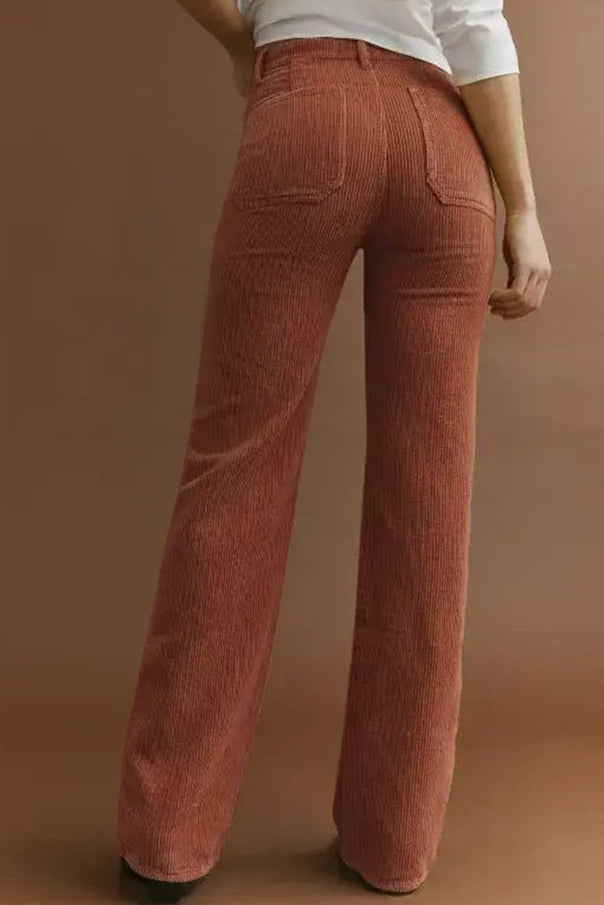 Mune | Pants in linen with high waist and square pockets