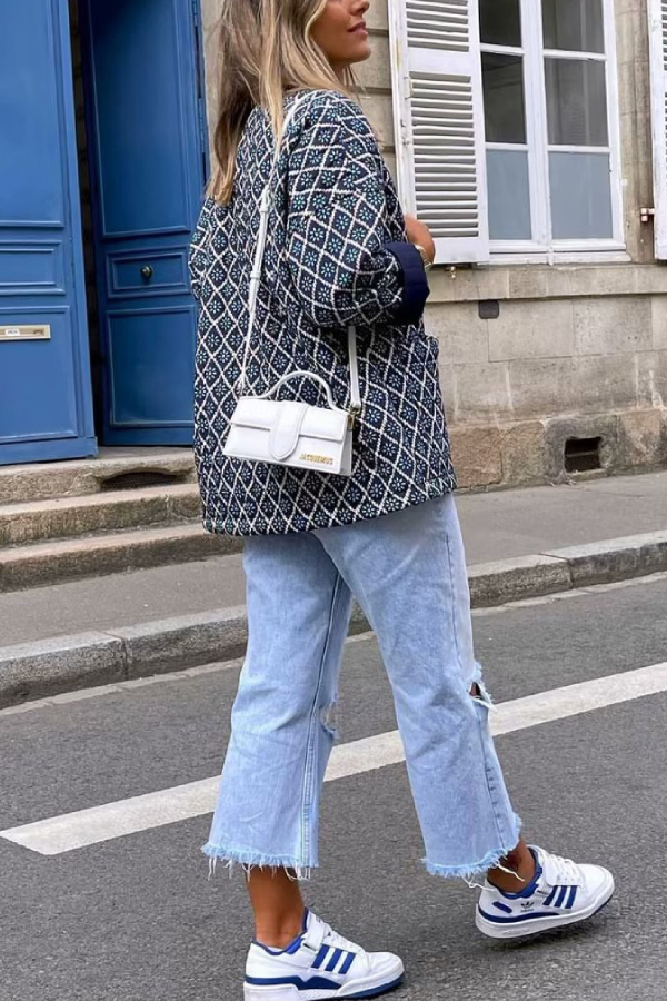 Mune | Print Loose Lightweight Cotton Jacket
