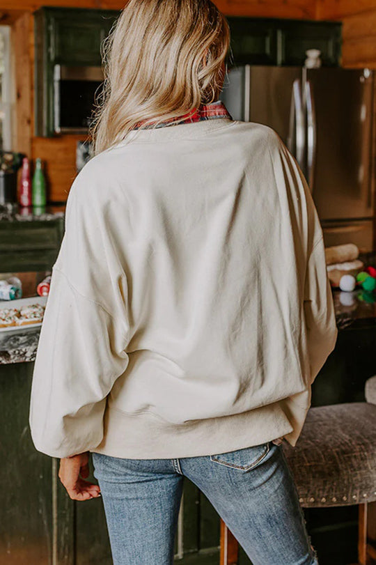 Mune | Santa Claus Sequins Casual Loose Sweatshirt