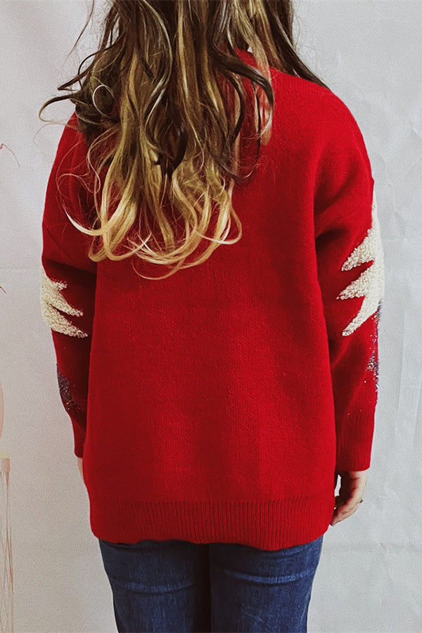 Mune | Christmas Pattern Knitted Round Neck Long Sleeve Sweater
