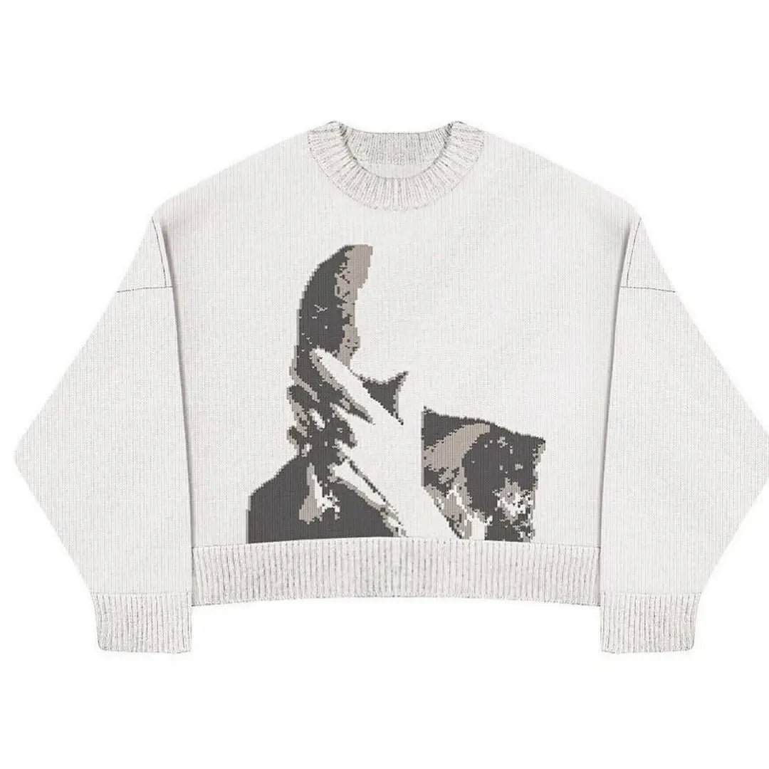 Mune | Knitted Sweater with Graphic Design Soft and Warm Unique Design