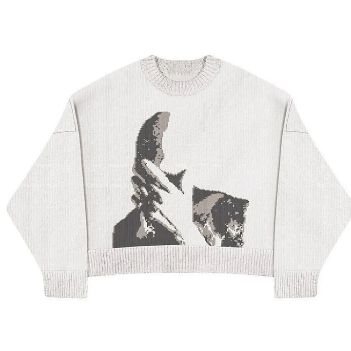 Mune | Knitted Sweater with Graphic Design Soft and Warm Unique Design