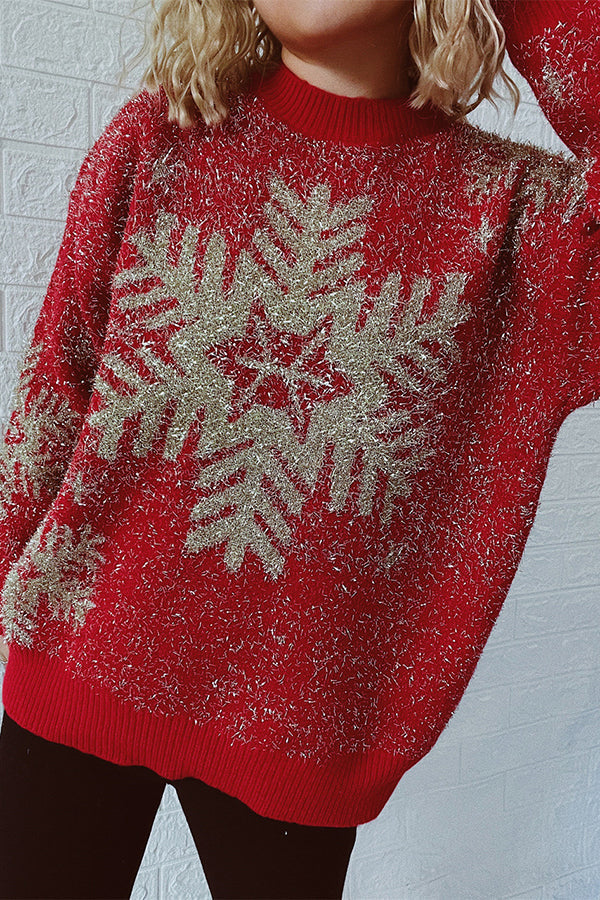 Mune | Christmas Pattern Knitted Round Neck Long Sleeve Sweater