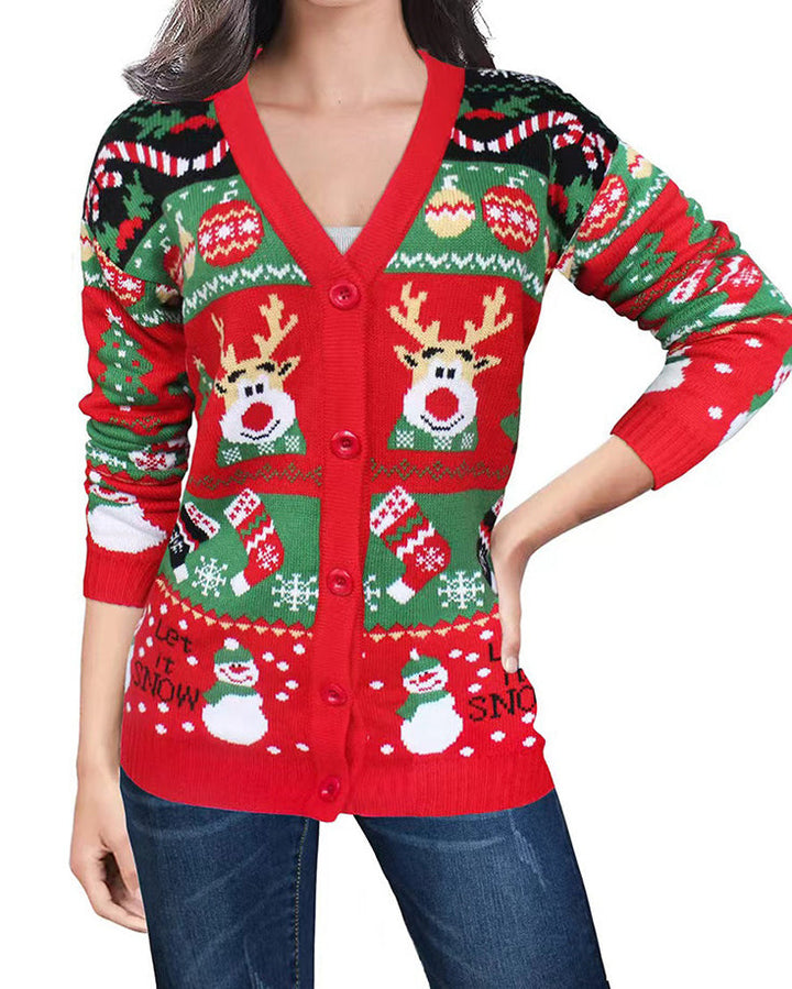 Mune | Loose Knit Christmas Cardigan Sweater