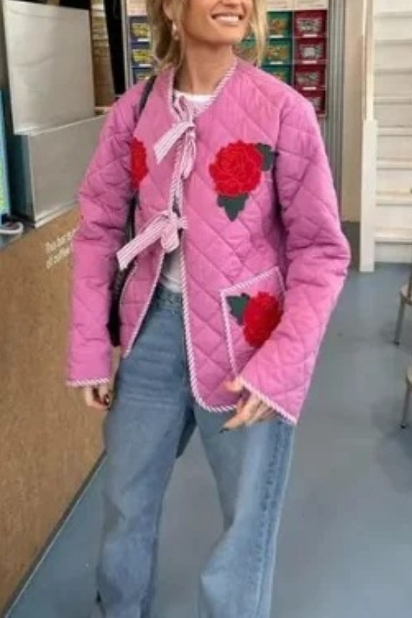 Mune | Print Bow Puffer Jacket