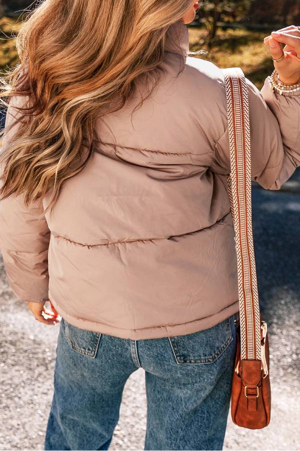 Mune | Pink Full Zip Quilted Puffer Jacket