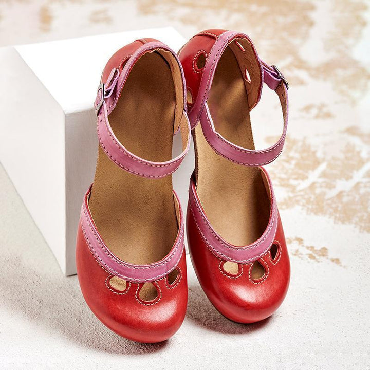 Orthopedic sandals with low heel
