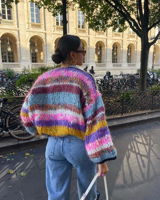 Mune | Striped Sweater with Open Design