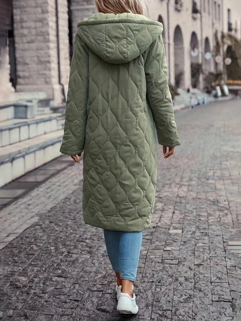 Mune | Cotton Quilted Coat with Hood and Long Sleeves