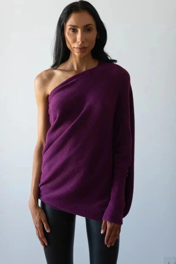 Mune | Asymmetrical Draped Sweater
