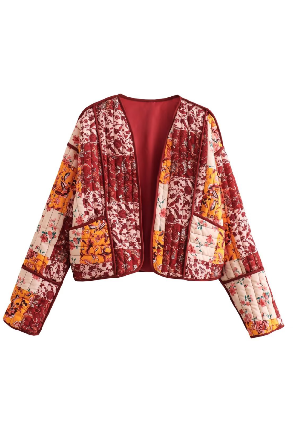 Mune | Casual Short Cardigan Quilted Cotton Jacket