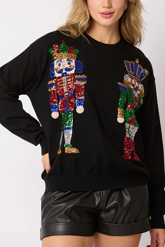 Mune | Christmas Soldier Sequin Fashion Casual Sweatshirt