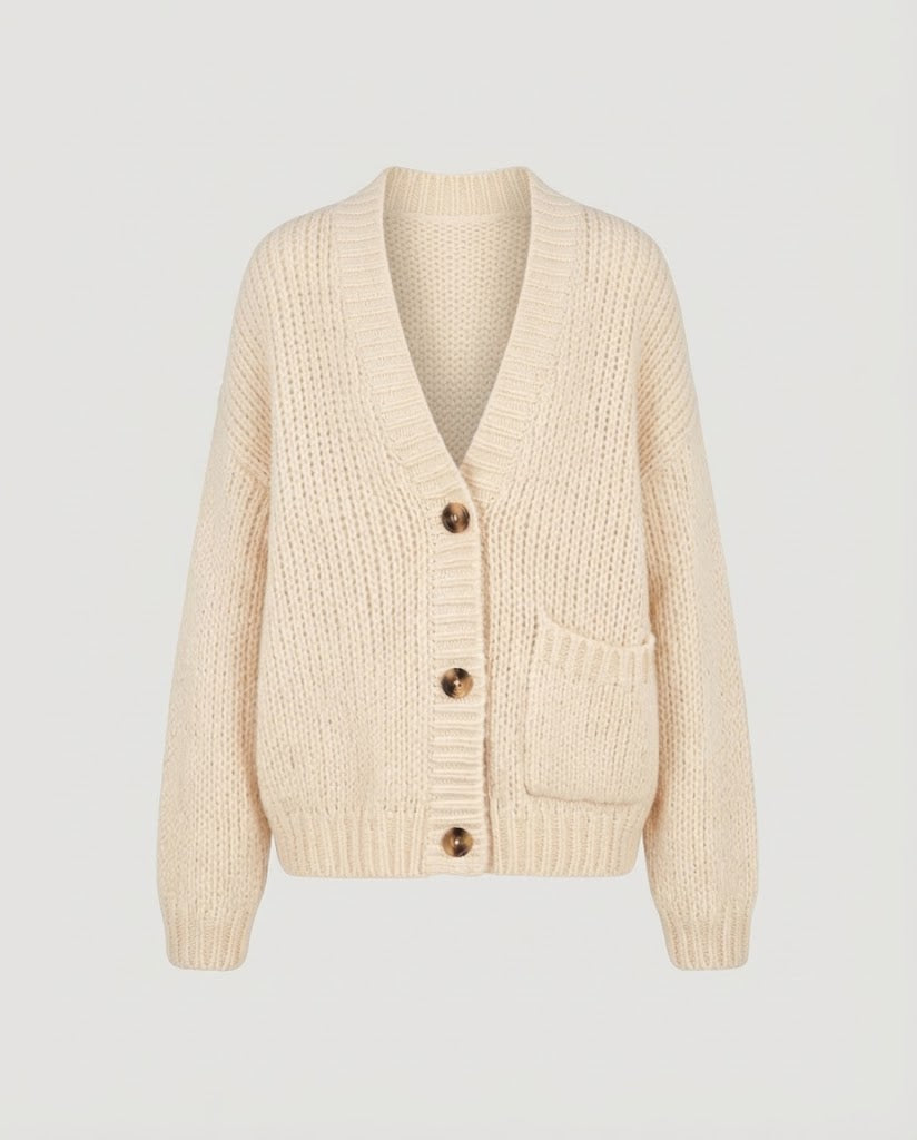 Women's chunky knit sweater with Norwegian pattern and high roll neck Mune Fashion